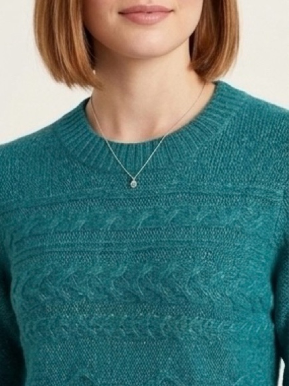 St. John's Bay teal cable knit sweater